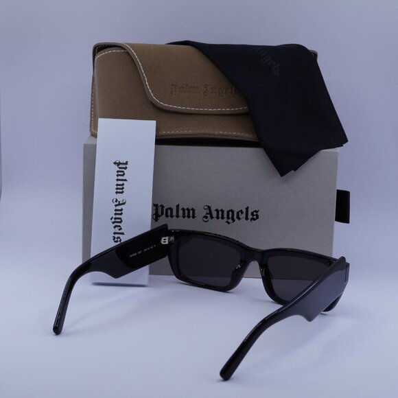 Palm Angels PERI002 PALM 1007 Rectangle Sunglasses - Black/Dark Grey - Picture 10 of 10